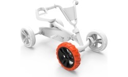 Koło 9x2 Cross - czarne/pomarańczowe prawe przednie