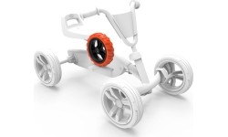 Koło 9x2 Cross - Czarne/Pomarańczowe tylne lewe