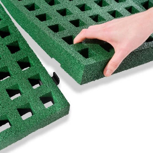 EXIT Dynamic trampolina naziemna 275x458cm z płytkami bezpieczeństwa Freezone - czarna