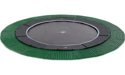 EXIT Dynamiczna trampolina naziemna ø366cm z płytkami bezpieczeństwa Freezone - czarna