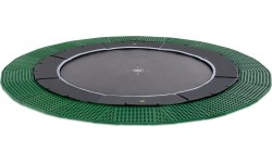 EXIT Dynamiczna trampolina naziemna ø427cm z płytkami bezpieczeństwa Freezone - czarna