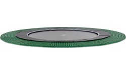 EXIT Dynamiczna trampolina naziemna ø427cm z płytkami bezpieczeństwa Freezone - czarna