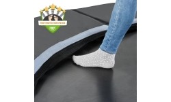 EXIT Dynamiczna trampolina naziemna ø427cm z płytkami bezpieczeństwa Freezone - czarna