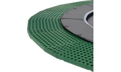 EXIT Dynamiczna trampolina naziemna ø427cm z płytkami bezpieczeństwa Freezone - czarna