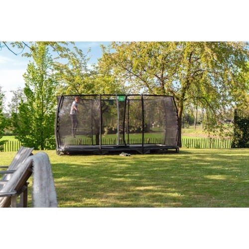 Trampolina gruntowa EXIT Allure Classic 214x366 cm – zielona