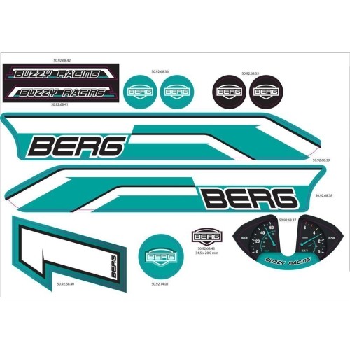Buzzy – zestaw naklejek Racing