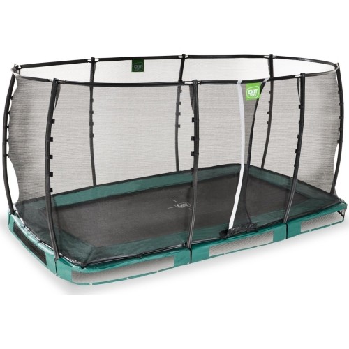 EXIT Allure Premium trampolina ziemna 244x427cm - zielona