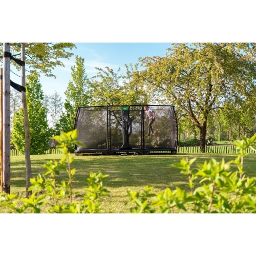 EXIT Allure Premium trampolina ziemna 244x427cm - zielona