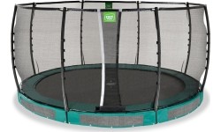 EXIT Allure Premium trampolina ziemna ø427cm - zielona