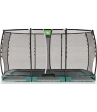 EXIT Allure Premium trampolina ziemna 214x366cm - zielona