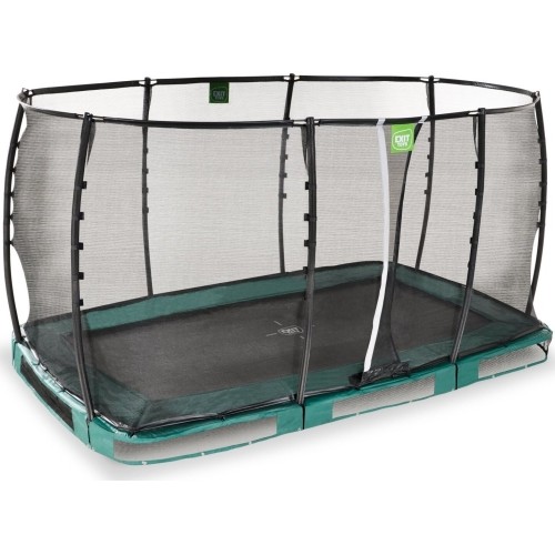 EXIT Allure Premium trampolina ziemna 214x366cm - zielona