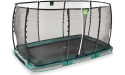 EXIT Allure Premium trampolina ziemna 214x366cm - zielona