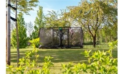 EXIT Allure Premium trampolina ziemna 214x366cm - zielona