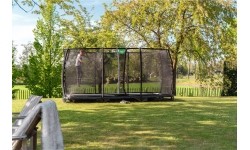 EXIT Allure Premium trampolina ziemna 214x366cm - zielona