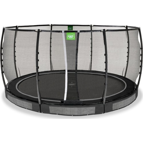 Trampolina gruntowa EXIT Allure Premium ø427 cm, czarna