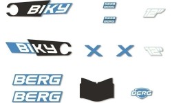 Rowery - Zestaw naklejek City Blue Hamulec ręczny