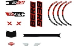 Rowery - zestaw naklejek Cross Red