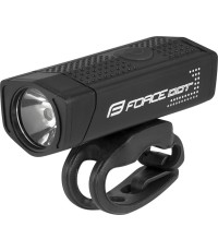 Lampka przednia FORCE Dot 300LM USB (czarna)