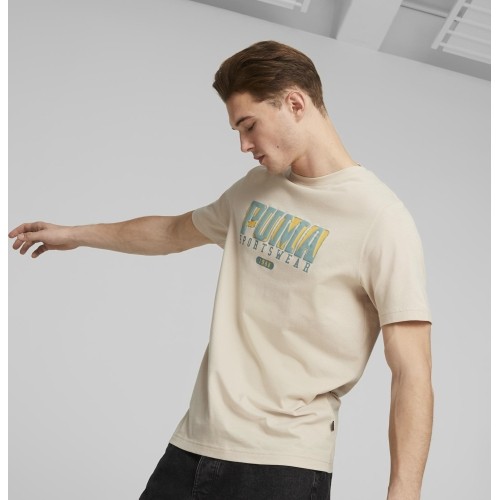 Koszulka męska Puma Graphics Retro Tee Granola Cream 674486 88