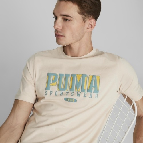 Puma Marškinėliai Vyrams Graphics Retro Tee Granola Cream 674486 88