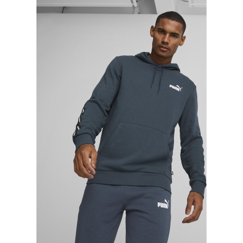 Puma bluza męska Ess+ Tape Hoodie Navy 847385 16