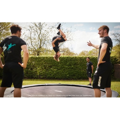 Trampolina naziemna BERG Sports Champion FlatGround 330, okrągła, szara