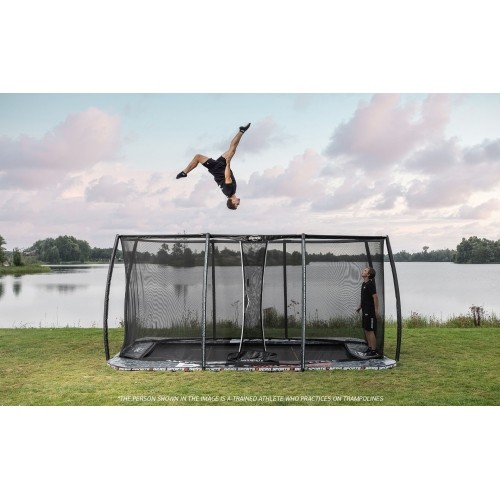 BERG SPORTS Ultim Pro Bouncer FlatGround 500 + siatka zabezpieczająca XL