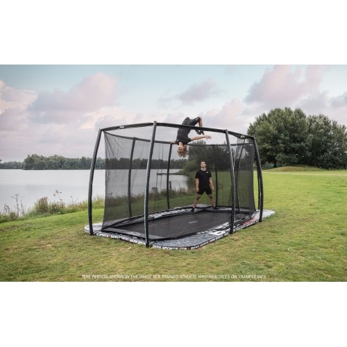 BERG SPORTS Ultim Pro Bouncer FlatGround 500 + siatka zabezpieczająca XL