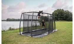 BERG SPORTS Ultim Pro Bouncer FlatGround 500 + siatka zabezpieczająca XL