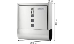 Skrzynka na listy stal nierdzewna ModernHome