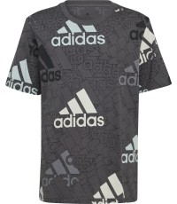 Koszulka chłopięca Adidas U BL Logo Tee Grey HP0819