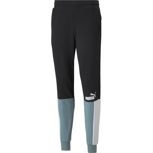 Spodnie dresowe męskie Puma Ess+ Block Black White Mint 848007 50