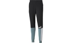 Spodnie dresowe męskie Puma Ess+ Block Black White Mint 848007 50