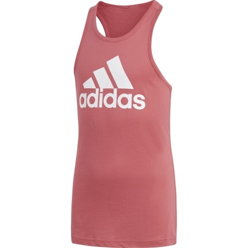 Koszulka na ramiączkach dziecięca Adidas YG Logo, różowa CF7265