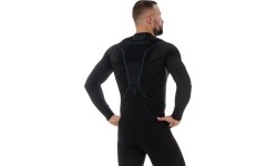 Termoaktywna czarna koszula męska Brubeck