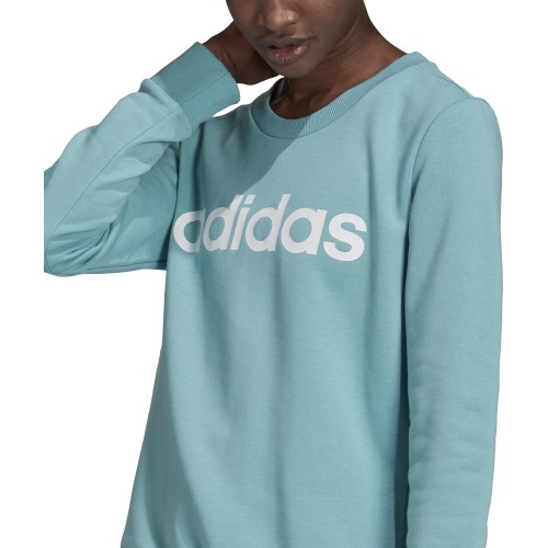 Adidas Džemperis Moterims W Lin Ft Sweat Blue