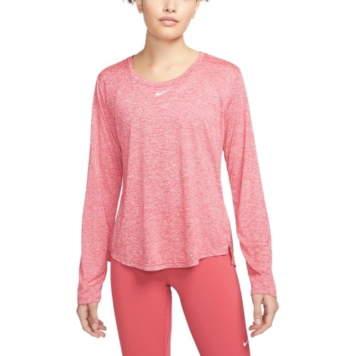 Damska koszulka Nike One Dri-FIT z długim rękawem różowa DD0641 622