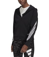 Bluza damska Adidas W FI 3S FZ Hoodie czarna GL0339