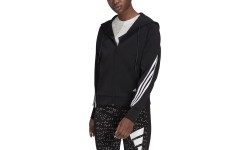 Bluza damska Adidas W FI 3S FZ Hoodie czarna GL0339