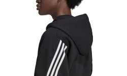 Bluza damska Adidas W FI 3S FZ Hoodie czarna GL0339