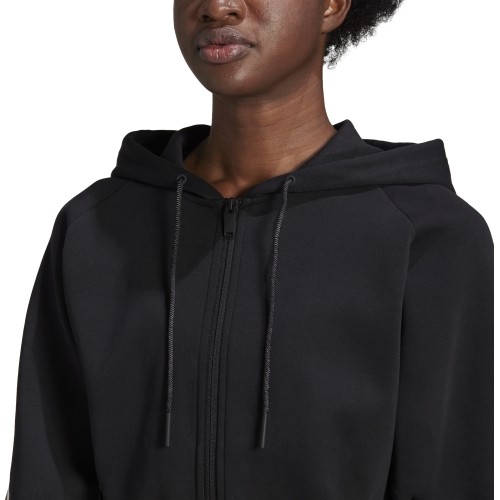 Bluza damska Adidas W FI 3S FZ Hoodie czarna GL0339