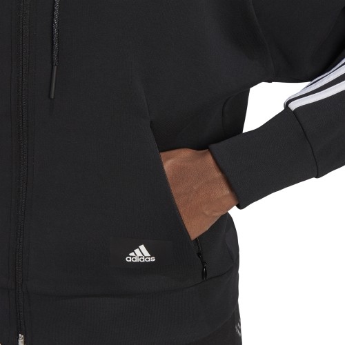 Bluza damska Adidas W FI 3S FZ Hoodie czarna GL0339