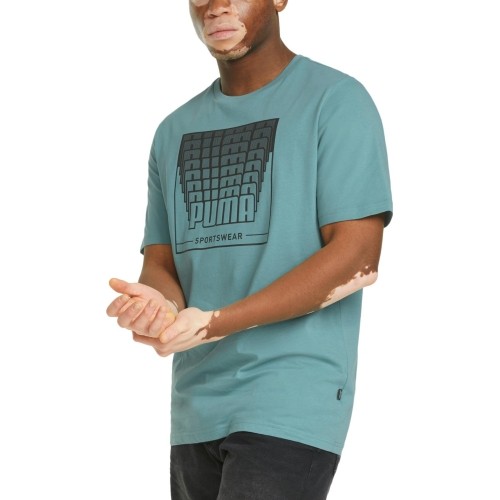 Puma koszulka męska Wording Grap Green 848564 50