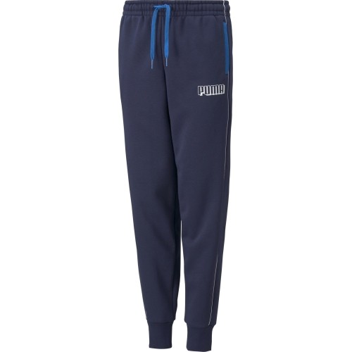 Spodnie dresowe Puma Alpha Sweat Pants dla młodzieży, niebieskie 589286 06
