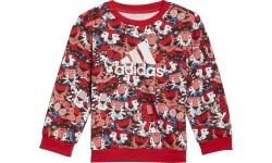 Dres dziecięcy Adidas I Aop Jog Ft, Grey/Red HF1970