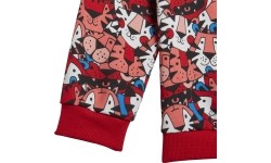 Dres dziecięcy Adidas I Aop Jog Ft, Grey/Red HF1970