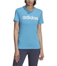 Bluzka damska Adidas W Lin Tee, niebieska, HC9272