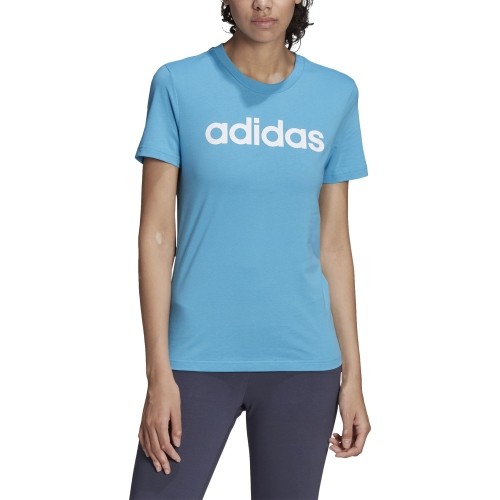 Bluzka damska Adidas W Lin Tee, niebieska, HC9272
