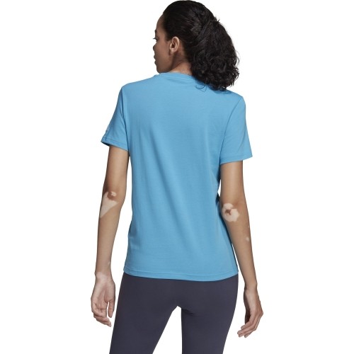 Bluzka damska Adidas W Lin Tee, niebieska, HC9272