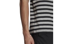 Koszulka męska Adidas Stripy SJ, szaro-czarna